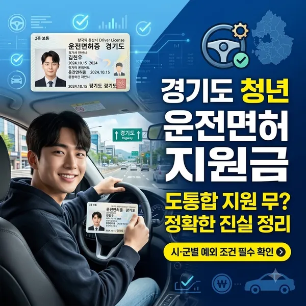 경기도 청년 운전면허 지원금 사실 여부 및 시군별 지원 정리