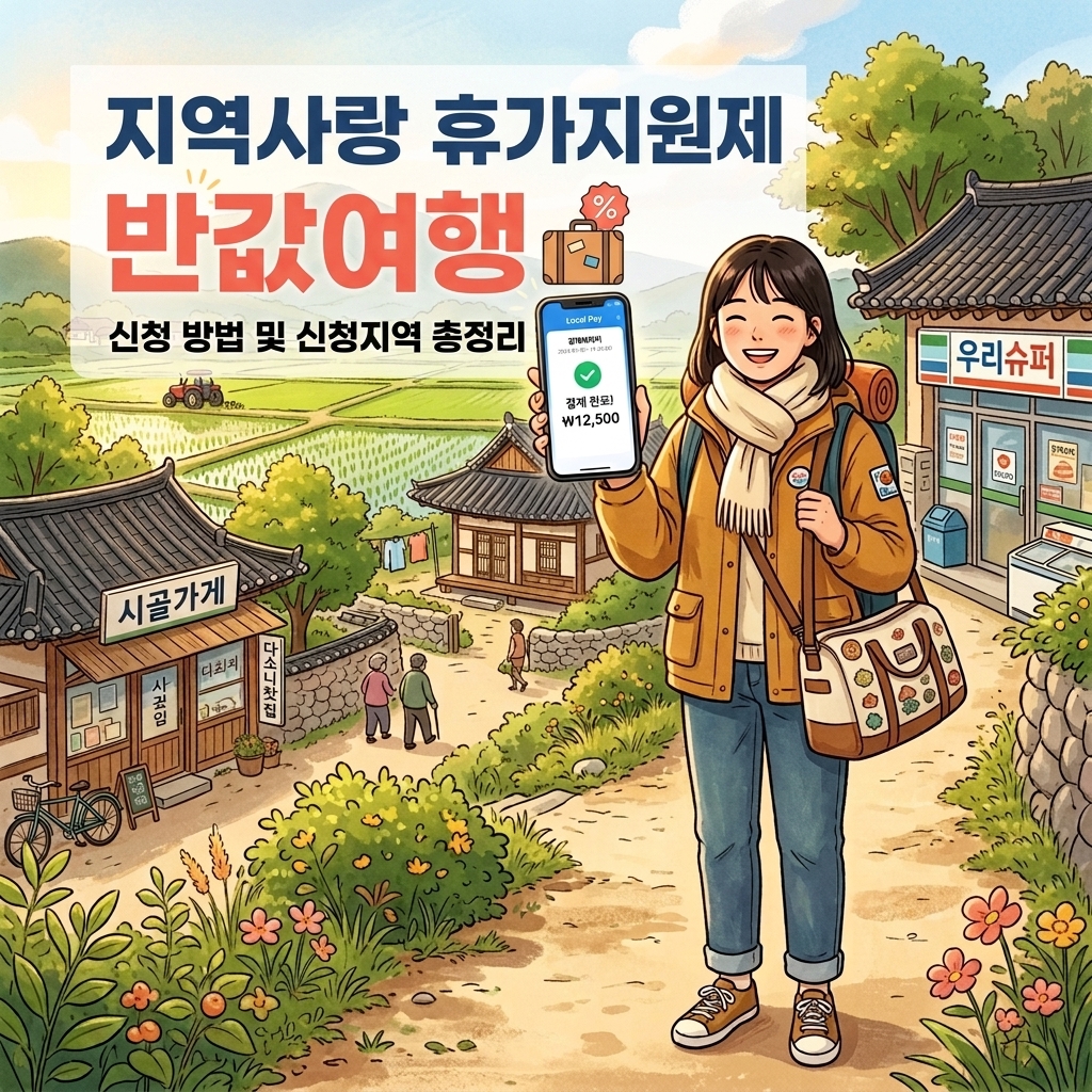 지역사랑 휴가지원제 반값여행 신청방법 및 대상 지역 정리