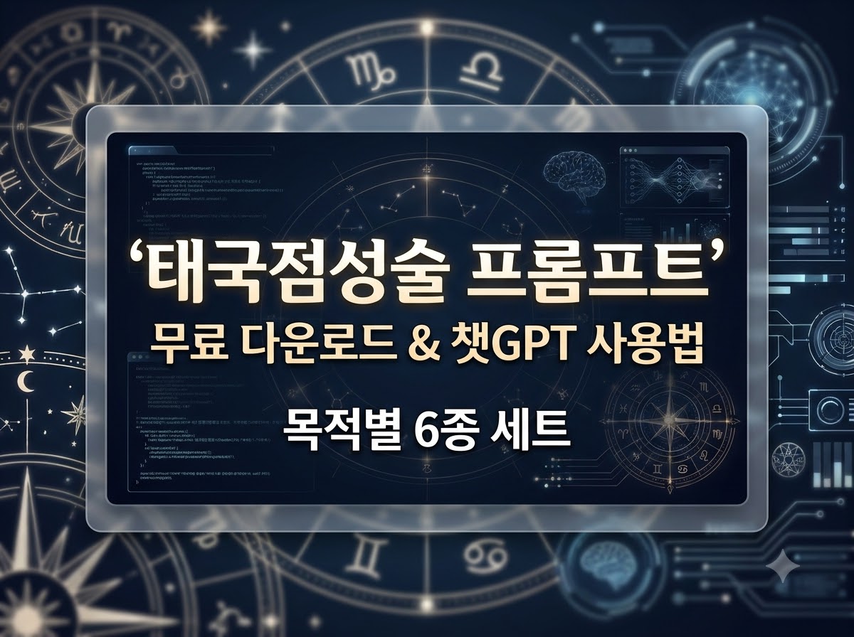 태국점성술 프롬프트 무료 다운로드 및 챗GPT 사용법