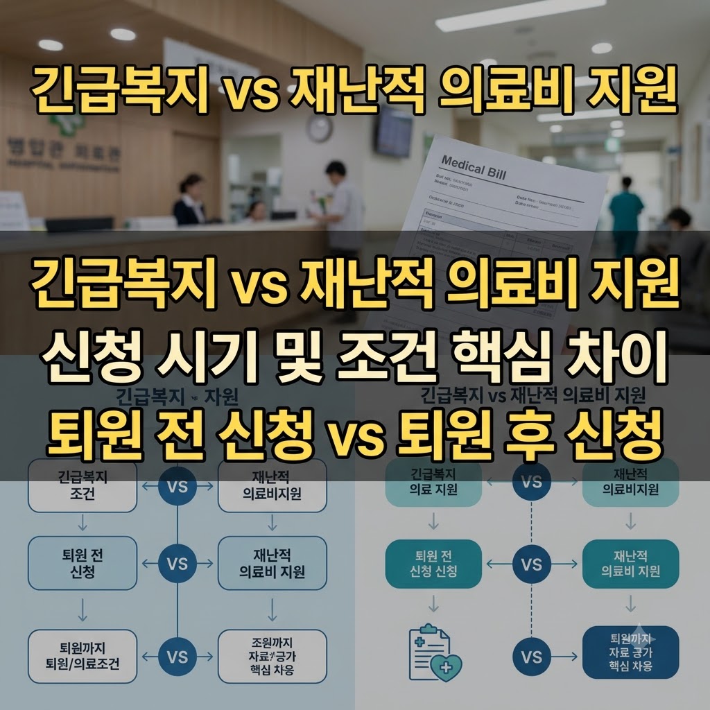 긴급복지 의료지원과 재난적 의료비 지원 핵심 차이점 정리