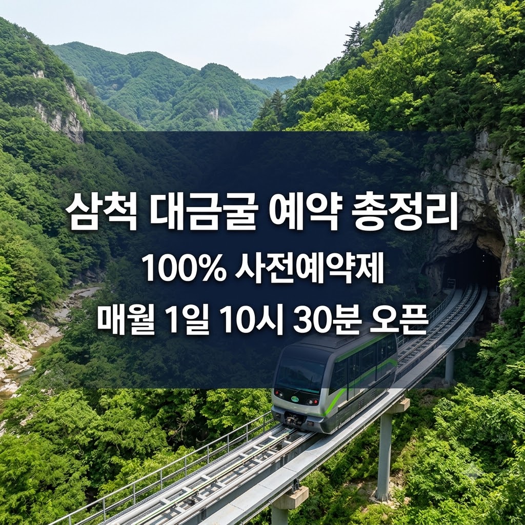 삼척 대금굴 예약 방법과 입장료 및 모노레일 안내