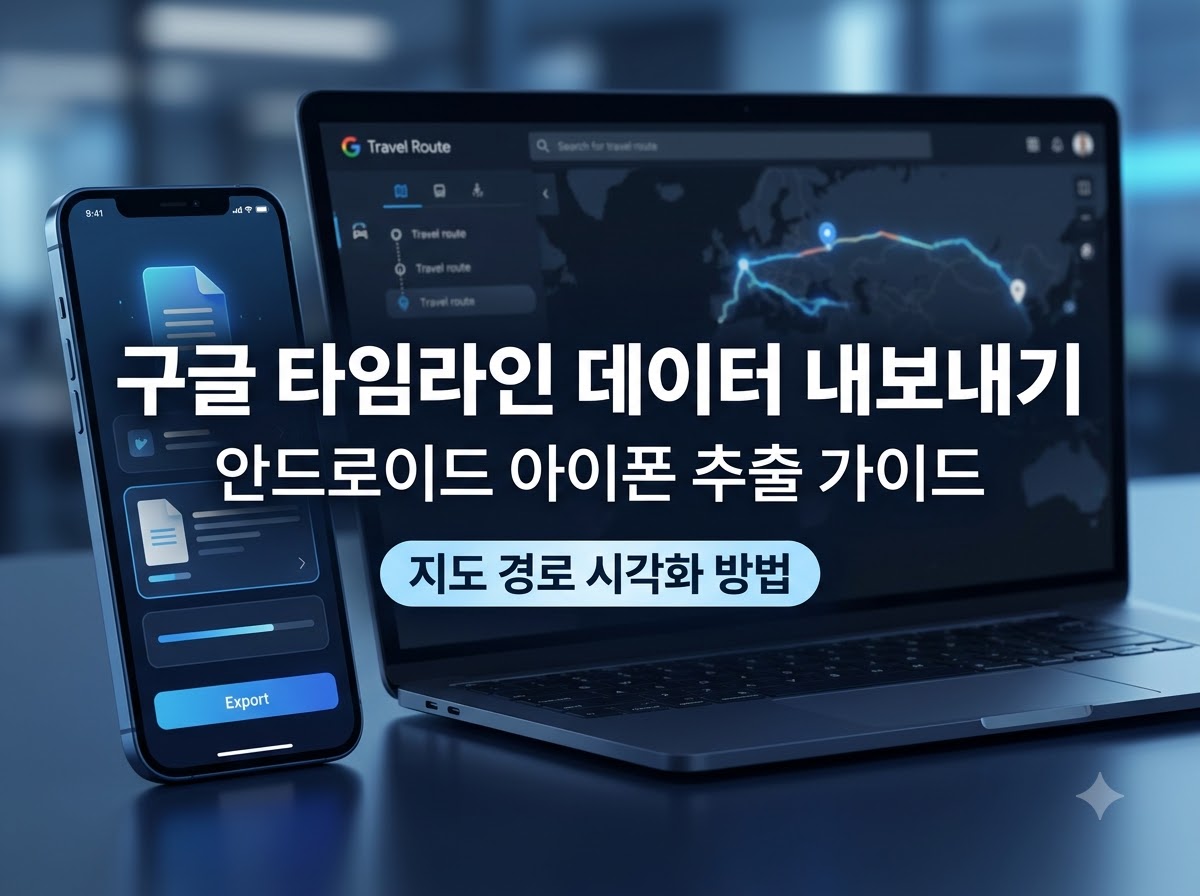 구글 타임라인 데이터 내보내기 및 지도 시각화 방법