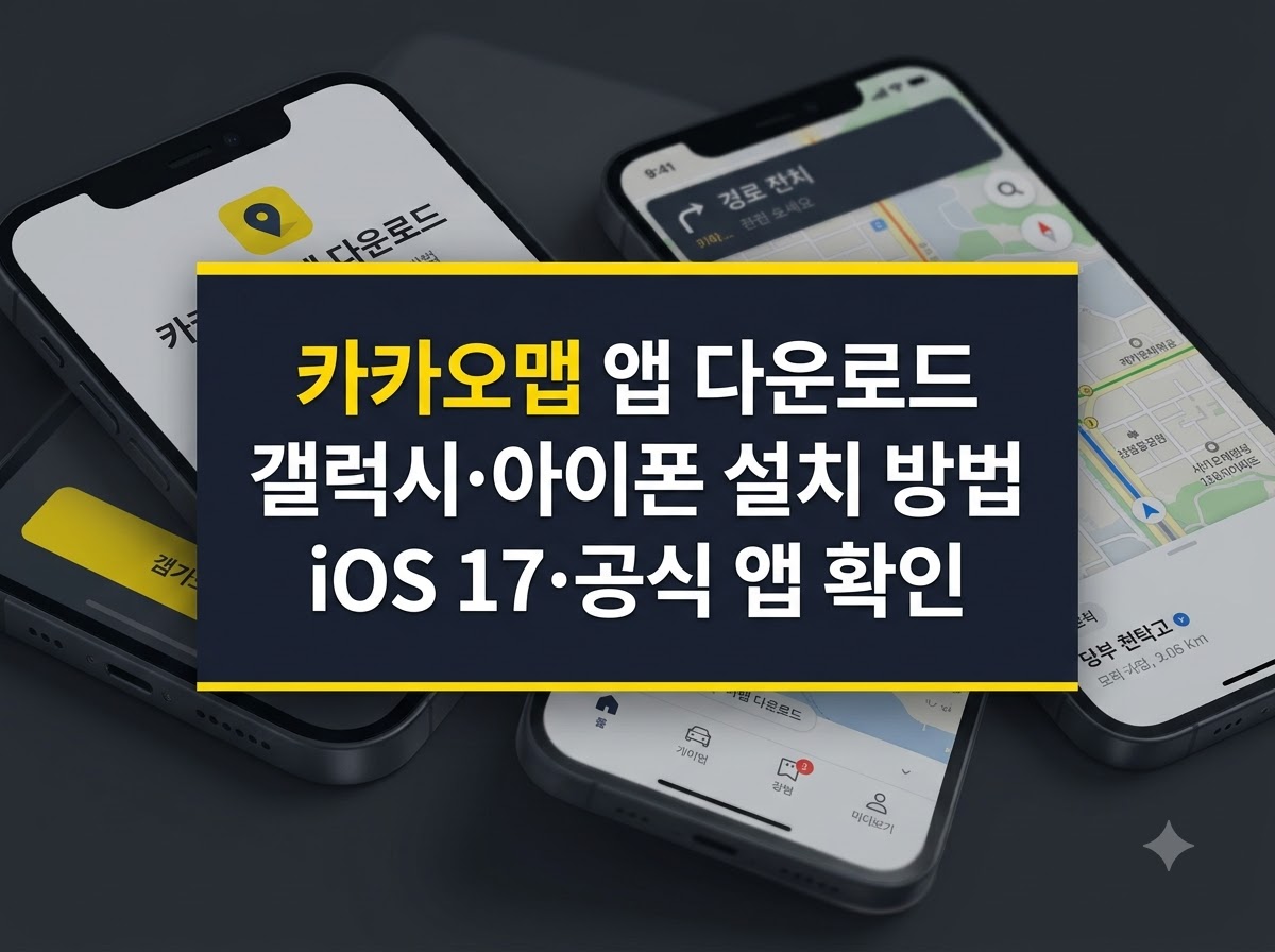 카카오맵 앱 다운로드 및 기기별 설치 방법 안내