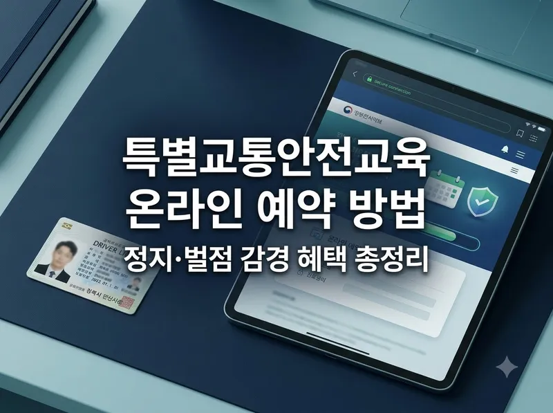 특별교통안전교육 온라인 예약 방법 및 감경 혜택