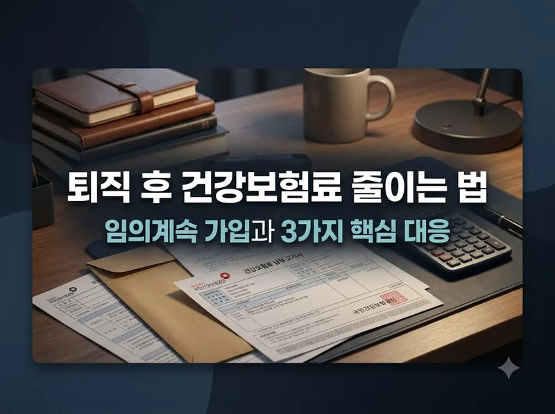 퇴직 후 건강보험료 절감 방법과 임의계속가입 안내