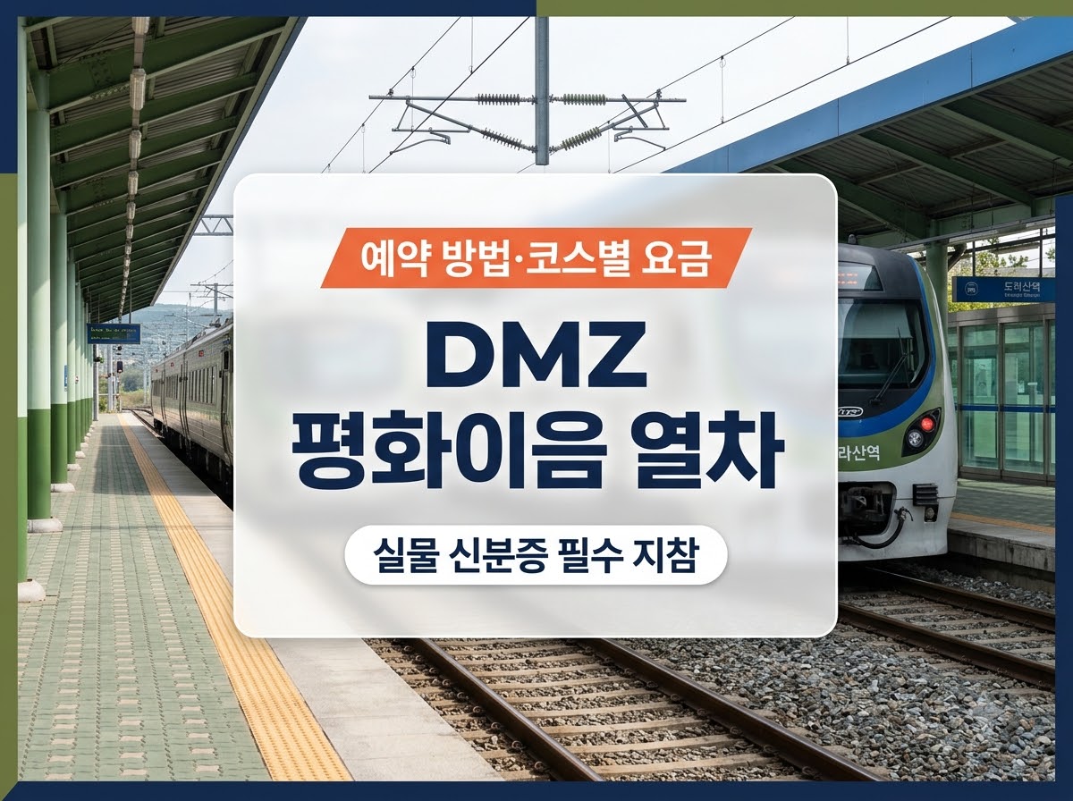 DMZ 평화이음 열차 예약 방법 및 코스별 요금 안내