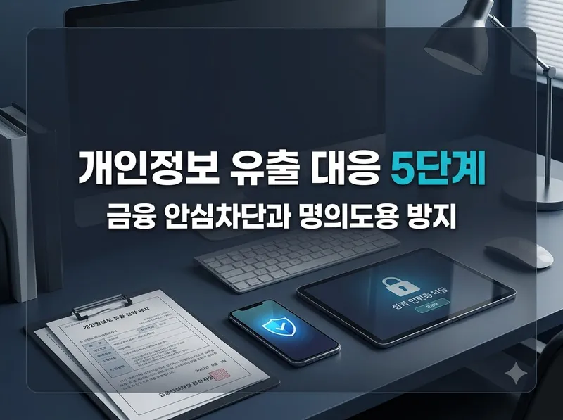개인정보 유출 대응 5단계와 금융 안심차단 방법