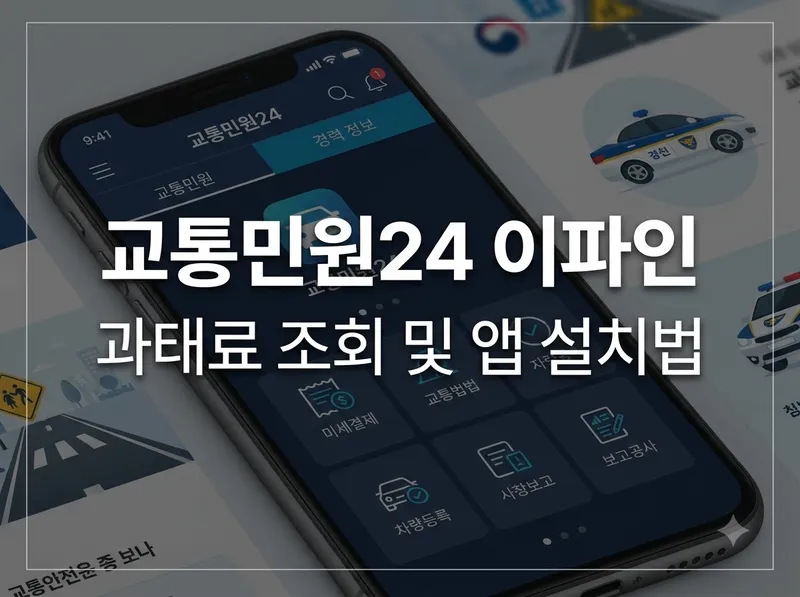 교통민원24 이파인 과태료 조회 및 앱 설치 방법