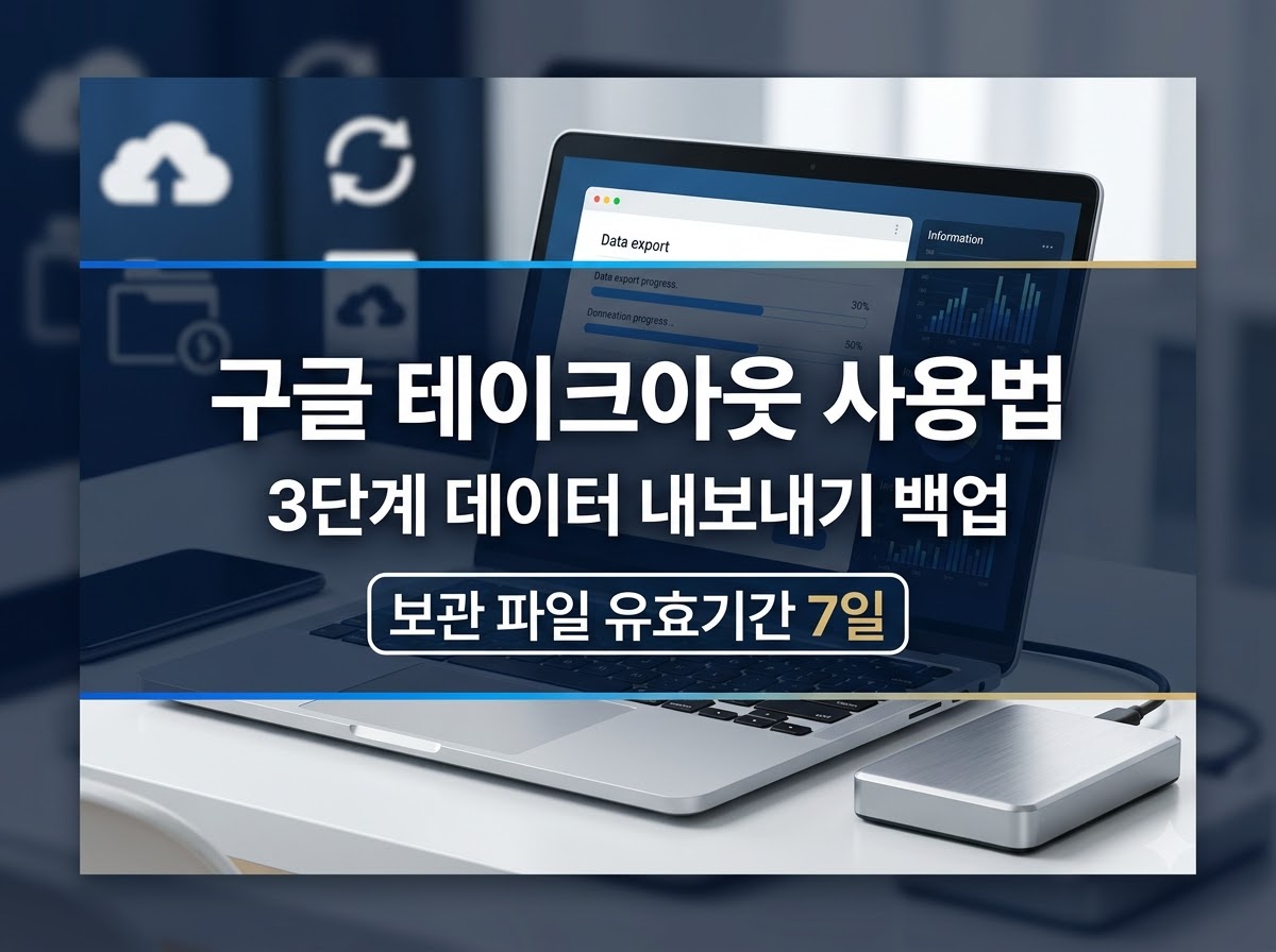 구글 테이크아웃 데이터 내보내기 3단계 방법