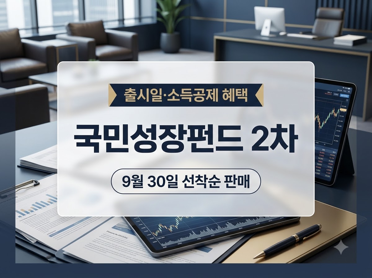 국민성장펀드 2차 출시일과 소득공제 혜택 정리