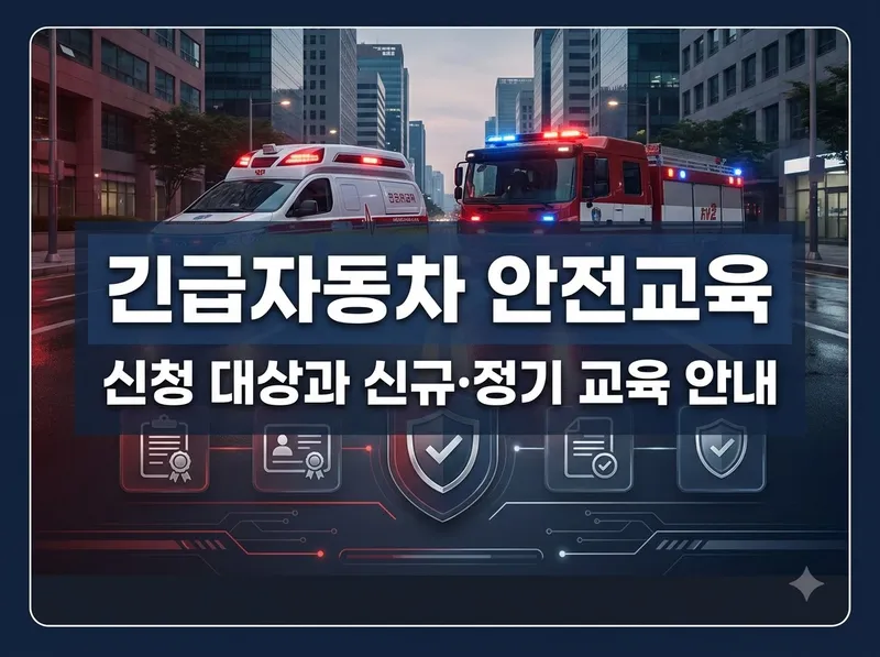 긴급자동차 안전교육 대상과 신청 방법