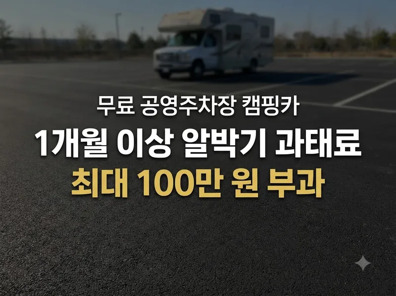 무료 공영주차장 캠핑카 장기 주차 과태료 기준