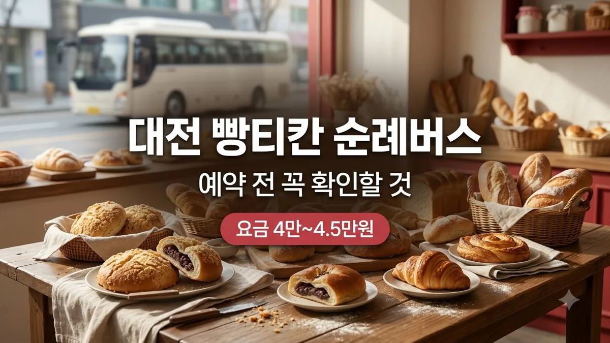 대전 빵티칸 순례버스 요금과 예약 정보