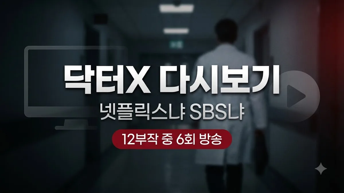닥터X 다시보기 넷플릭스 SBS 비교 정리