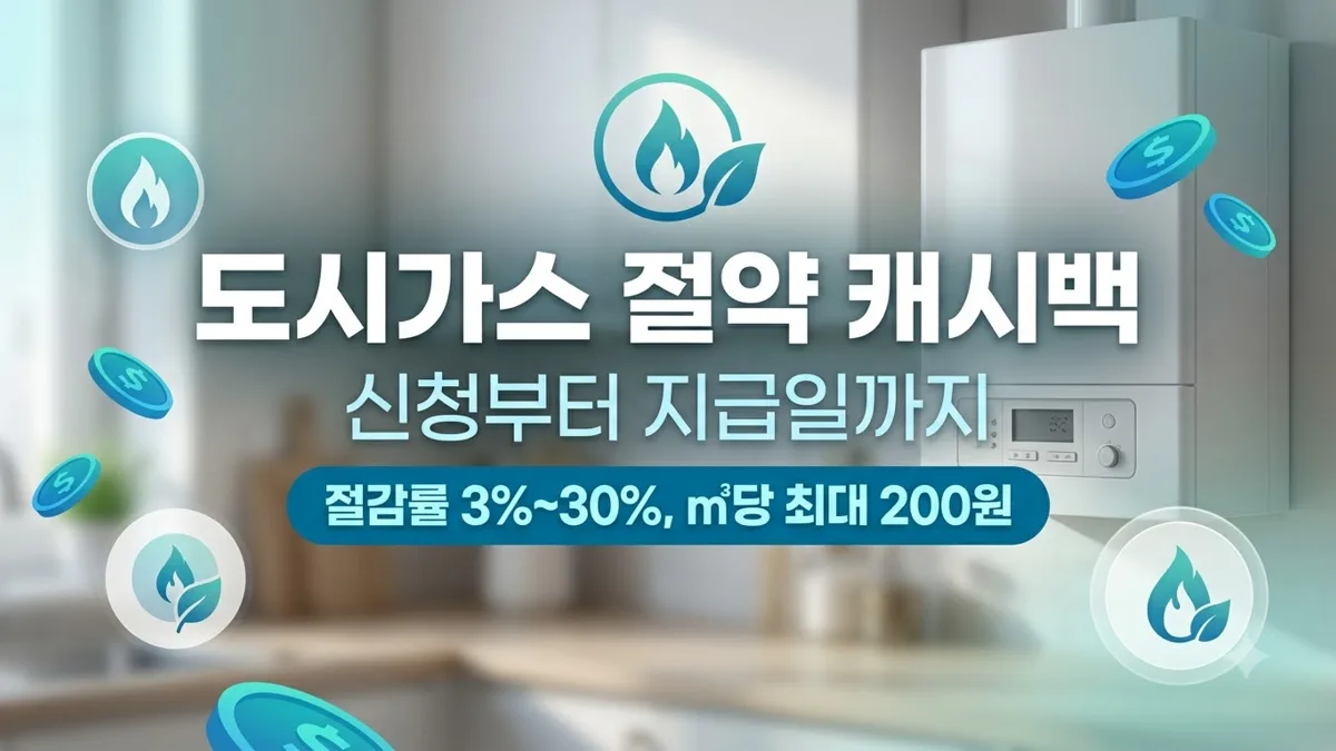 도시가스 절약 캐시백 신청과 지급 정리