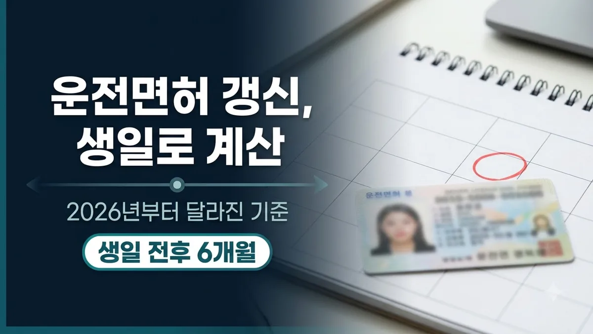 운전면허 갱신 기준 생일로 계산하기